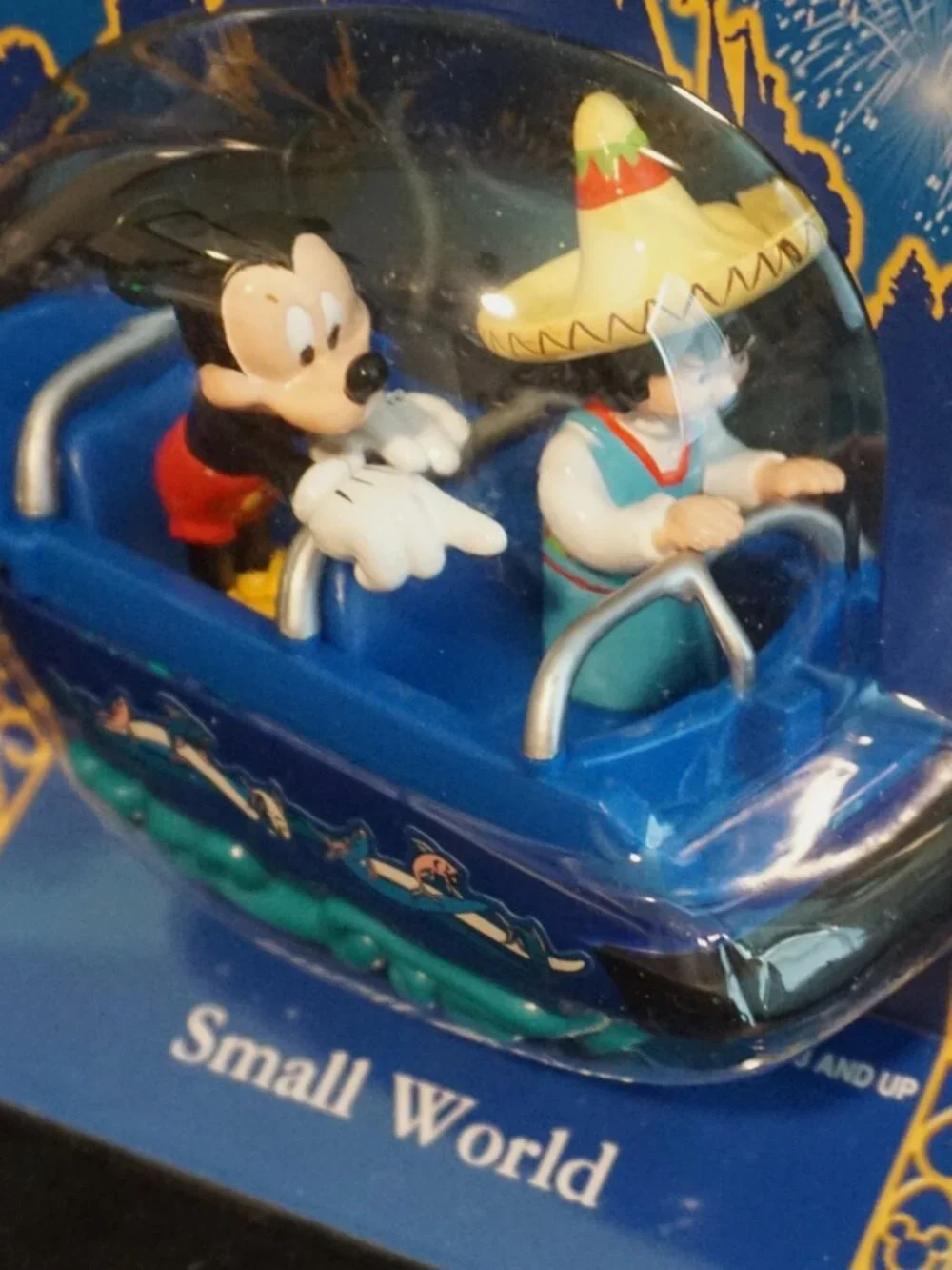 Disney Theme Park Die Cast Medal Vehicle Small World Mickey Mouse